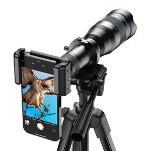 Apexel teléfono fotografía de larga distancia telescopio Monocular envío rápido profesional HD 60X Super Zoom lente para móvil