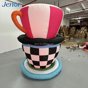 Tasse à thé gonflable mignonne de dessin animé, décoration de scène pour fête sur le thème du jardin d'<span class=keywords><strong>Alice</strong></span> au pays des merveilles, publicité - Product Image 3