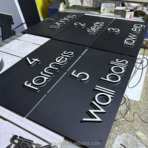 Segno del bagno personalizzato numero di indirizzo della casa segno porta targa con nome della porta moderna illuminata targa della toilette segno con illuminazione - Product Image 4