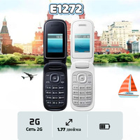 Téléphone à clapet E1272 2G GSM double SIM débloqué, téléphone portable à clapet avec écran TFT de 1,77 pouces, radio FM, MP3, batterie longue durée, téléphone mobile pour seniors