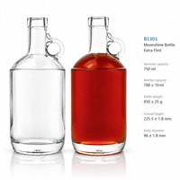 Growler 750 ml – Bouteille en verre scellée pour vin et spiritueux de Californie – Contenant de brassage et de fermentation – Carafe en verre