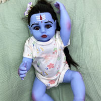 Poupée Reborn Krishna en Vinyle, Figurine Indienne Hindoue, Conception Personnalisée, Vente en Gros, Commande en Gros Disponible – Direct Usine