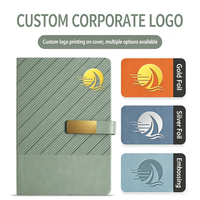 Libretas Personalizadas al por Mayor con Logotipo Impreso, de Cuero/Tela PU, con Cierre Magnético Metálico, A5 B5, 100 Hojas, Libretas de Oficina para Empresas