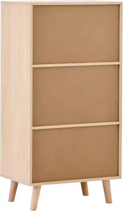 Modern <strong>Rattan</strong> Design Sideboard <strong>Chest</strong> <strong>of</strong> <strong>Drawers</strong> with 2 <strong>Rattan</strong> Doors and 2 <strong>Drawers</strong> for Bedroom &amp; Living Room - Product Image 4
