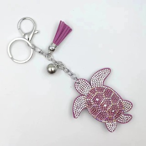 Porte-clés Hot cartoon vie marine tortue diamant porte-clés sac de voiture cadeau universel mode alliage porte-clés pendentif 3d porte-clés - Product Image 4