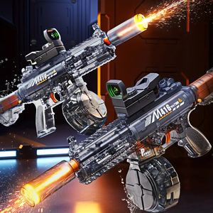 Pistola de agua eléctrica de hielo pequeño con luz de fuego explosiva, diámetro pulsado de alta velocidad para niños, juguete de ratón para niños - Product Image 5