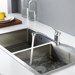 Vòi trộn nước nóng lạnh xoay 360 độ chất lượng cao, vòi rửa chén nhà bếp tay cầm đơn bằng đồng thau - Product Image 2