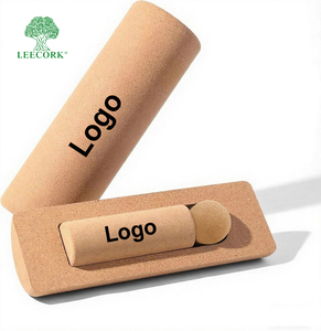 LEECORK Factory Direct Sale Custom Logo Cork Massage Roller, 12 Inch Eco-friendly Cork Yoga Roller Cork Half Roller Set - Product Image 1