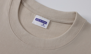 Custom Heavyweight 280g Pure Cotton Knitted O-Neck Short Sleeve <strong>T</strong>-<strong>shirt</strong> for Men Women Solid Color Blank Design Loose Fit - Product Image 4