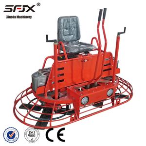 Talocheuse à béton autoportée avec moteur à essence 24 CV, design compact, cadre rouge - Product Image 2