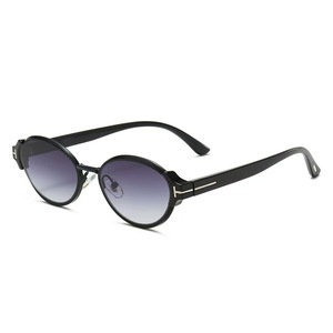 Lunettes de soleil polarisantes coréennes pour hommes et femmes, vente en gros, 905 nouvelles lunettes de soleil rondes à demi-monture en métal, verres traités - Product Image 2