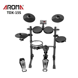 AROMA TDX-15S factory price All-Mesh electronic drums with dual zone snare and cymbals wholesale