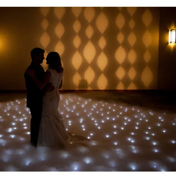 Piso led acrílico para dança, iluminação de casamento, branco quente/frio, piso de dança