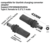 Adaptador de Corriente CC a CC PD de 100W Original de Fábrica de Shenzhen, USB-C Hembra, Resistente al Agua, para Carga Rápida de Teléfonos Móviles Starlink Mini