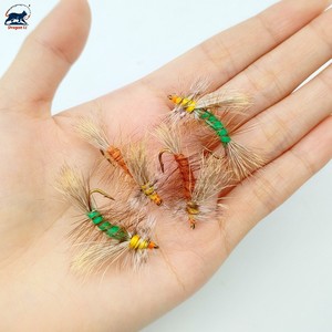 Señuelos de pesca con mosca seca Glow Hand-Tied Stonefly Stimulator de alta flotabilidad con pelo de ciervo <span class=keywords><strong>para</strong></span> trucha, lubina y salmón 8 #   10 # - Product Image 5