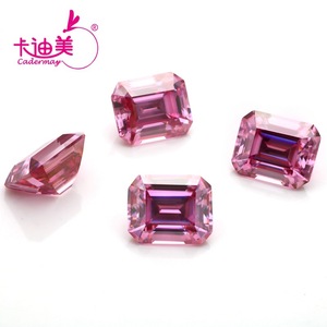 Emerald Cut Pink Moissanite Loose Stone VVS Clarity For Jewelry Making - Product Image 2