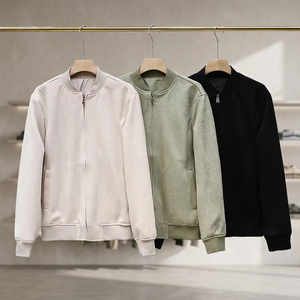 Veste bomber décontractée à col montant et fermeture éclair pour homme, nouvelle mode automne-hiver 2025, style vintage, manches régulières, respirante - Product Image 3