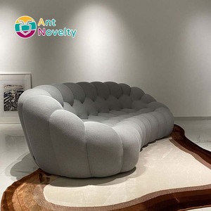 Canapé sectionnel en tissu AntNovelty Rochburg, rembourré en éponge, en forme de ballon de football, pour petits appartements - Product Image 6