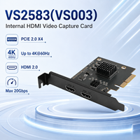 Carte de capture vidéo HDMI PCIe 4K 60Hz, entrée HDMI 2.0, sortie en boucle, 20 Gbit/s, carte de capture interne GSV2011 pour PC, Mac, Linux, diffusion en direct