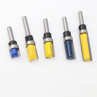 1/4 Vástago Diente de carburo Patrón de carpintería Recorte al ras Brocas de enrutador Máquina de madera Fresa Herramientas de corte CNC