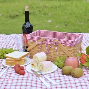 Set <span class=keywords><strong>di</strong></span> 2 Cesti <span class=keywords><strong>da</strong></span> Picnic Design Moderno, Scatole in Bambù per Famiglia, Compleanno, con Sacchetto <span class=keywords><strong>di</strong></span> Cartone - Product Image 4