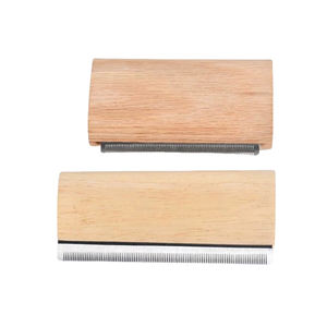 Üretici toptan profesyonel çift eylem decats aracı ahşap Pet damat fırça kediler ve köpekler için paslanmaz çelik malzeme - Product Image 1