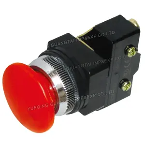 High Quality mushroom head pushbutton Switch with Miniature Snap