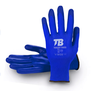 Guanti in nitrile blu Tb 700azfp Touch per meccanici e manipolazione alimenti, taglia T7 - Product Image 2