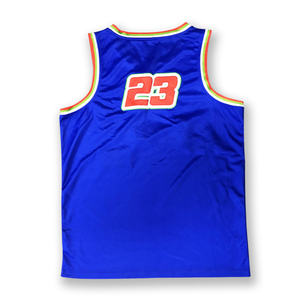 Jersey basket desain bordir jaring pria seragam basket sublimasi kustom - Product Image 3