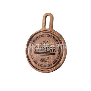 Planche à fromage ronde en bois d'acacia avec poignée, planche à découper multifonctionnelle pour steak et pizza - Product Image 5