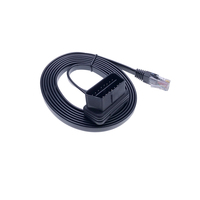 Cable de Diagnóstico RJ45, Adaptador de Conector Macho OBD2 de 16 Pines a RJ45, Cable Plano de Extensión