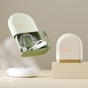 Boîte de rangement pour appareil orthodontique Hy-0160, ronde, portable, scellable, pour enfants et adultes, type vertical, couleur unie - Product Image 3