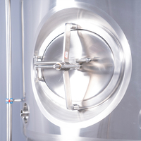 Cuve de Fermentation Micro en Acier Inoxydable à Double Enveloppe avec Manway Latéral Supérieur 2000L/3000L pour la Production d'Alcool et de Bière en Brasserie