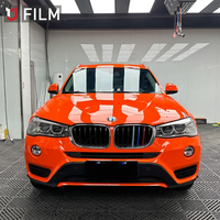 YAJIU Vinilo Autoadhesivo para Envolver Autos, Color Naranja Racing Magic Gold, Vinilo para Cambiar el Color de la Carrocería