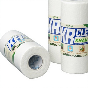 Lingettes de nettoyage de cuisine lavables, réutilisables et écologiques, blanches, 100 feuilles, en tissu non tissé absorbant l'huile, pour usage quotidien sûr, OEM - Product Image 1