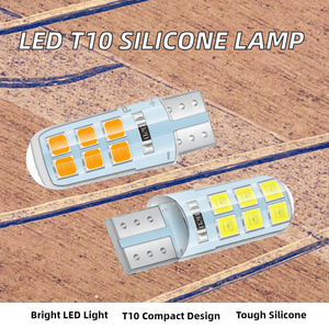 Blue 12V T10 2835 Silicone SMD Warning Lamp for Car - Product Image 2