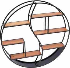Nhà văn phòng Kim loại sắt Vòng tường kệ nổi treo tường giá rèn sắt thủ công kệ - Product Image 2