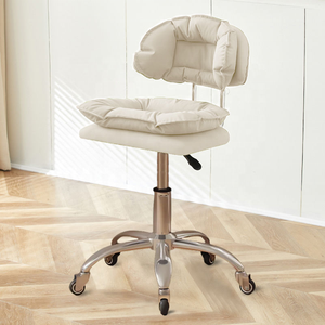 Silla de Barbería Cómoda y Sencilla con Elevación y Giro, Silla de Salón con Respaldo y Asiento Tapizado para Dormitorio de Niñas - Product Image 3