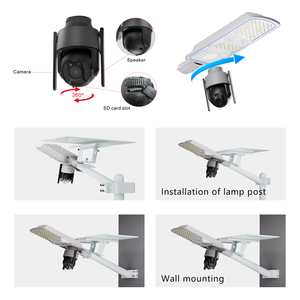 Lampadaire LED en aluminium robuste 300W 500W 800W, éclairage solaire <span class=keywords><strong>avec</strong></span> CCTV 4G pour projets en Arabie Saoudite - Product Image 2