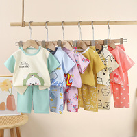 Vente en gros de vêtements pour enfants, prix d'usine, ensembles mixtes pour garçons et filles, tailles variées, polyester, tenues pour enfants, imprimés décontractés d'été