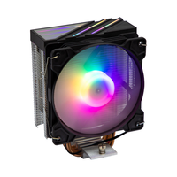 ODM Logo Kustom SUPCOOL Heatsink 120x120x25mm TDP 4 Heatpipe ARGB PWM Fluid Bearing 25dBA untuk Casing Komputer