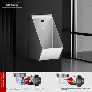 <span class=keywords><strong>Urinoir</strong></span> mural automatique de luxe en acier inoxydable 304 doré avec capteur et conception anti-éclaboussures pour toilettes commerciales et hôtelières - Product Image 5