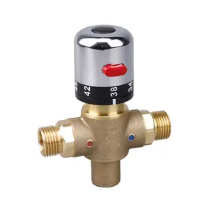 Automatic Brass Temperature Control Valve Starting Valve with Temperature Regulation and Automatic Opening and Closing