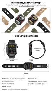 Smartwatch Sportivo Android MK66 2026 per Esterni, Robusto, con Schermo da <span class=keywords><strong>1</strong></span>,85 Pollici, Tracker Fitness, Orologio Intelligente - Product Image 5