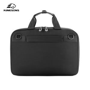 Laptop Bag 15.6 Inch Polyester Business Travel <b>Briefcase</b> For Men Black Zipper Closure - Product Image 3