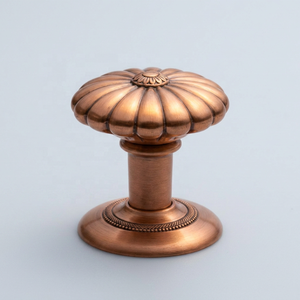 Designer <b>Brass</b> Cabinet <b>Knob</b> with Round Backplate Matte Finished Durable Furniture Handle for Kitchen Drawer Darware <b>Door</b> Pull - Product Image 2
