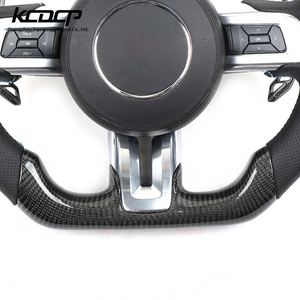 Volant de course personnalisé en Alcantara et fibre de carbone avec LED, compatible avec <span class=keywords><strong>Ford</strong></span> <span class=keywords><strong>Mustang</strong></span> Shelby <span class=keywords><strong>GT</strong></span> 2015-2020 2.3T 5.0L - Product Image 5
