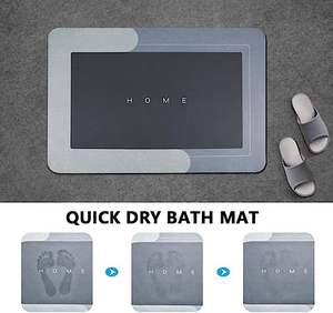 אמבט מחצלת סופר סופג לא להחליק בוץ בוץ diatom חדר אמבטיה שטיח ייבוש מהיר אמבטיה מותאם אישית מחצלת מטבח כניסה דלת מחצלות טאפטיס דה ביין - Product Image 2