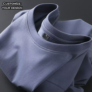 T-shirt en coton épais pour homme, personnalisable, style streetwear oversize, col rond, manches courtes, motif uni, style décontracté - Product Image 1