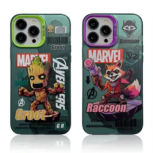 Cho Marvel Phim Hoạt Hình Thiết Kế PC Điện Thoại Bìa Cho Iphone 14 Pro Max/ 13/ 12/ 11 Sang Trọng Điện Thoại Chống Sốc Trường Hợp Guardians Của Thiên Hà